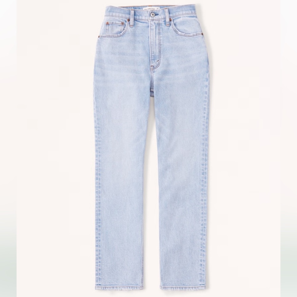 Abercrombie Curve Love Ultra High Rise Ankle Straight Jean - Picture 12 of 14